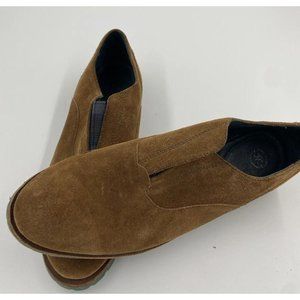 Johnston Murphy Women Size 9M Slip On Loafers Brown Suede Outdoor Modern Casual